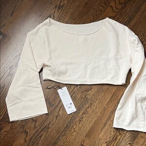 ALO cropped barre shoulder coverup - S